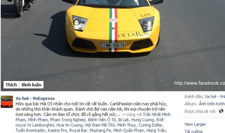 Cường 'đô la' quyết định hủy Hành trình siêu xe 2012?