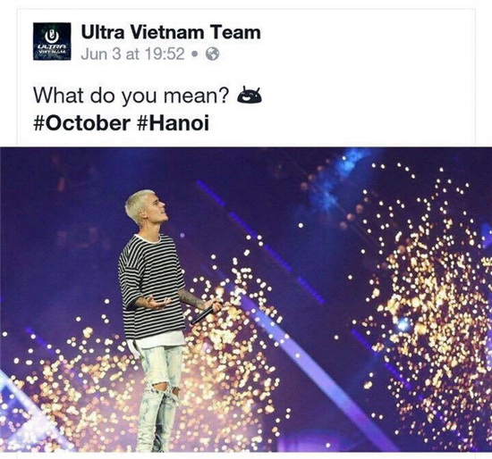 Fan ''mất ngủ'' trước thông tin Justin Bieber sẽ đến Việt Nam vào tháng 10?