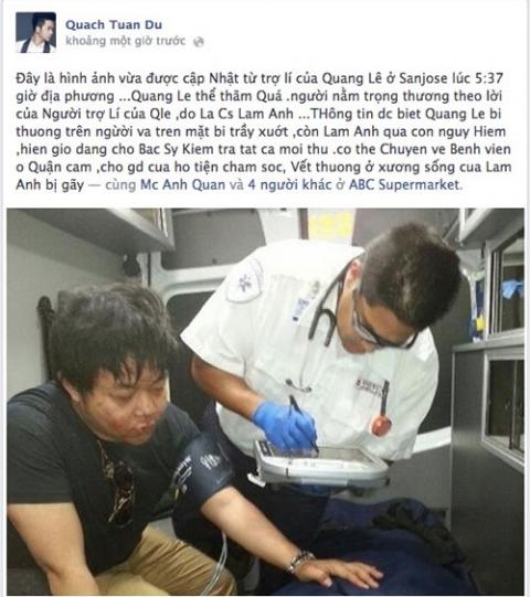 Ca sỹ Quang Lê, Lam Anh bị tai nạn nghiêm trọng