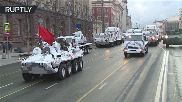 Nga diễu hành 150 xe bọc thép trên phố để chuẩn bị cho lễ kỷ niệm ngày chiến thắng