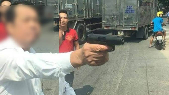 Bắc Ninh: Xác minh thông tin tài xế cầm súng dọa 'bắn vỡ sọ' người không cho vượt