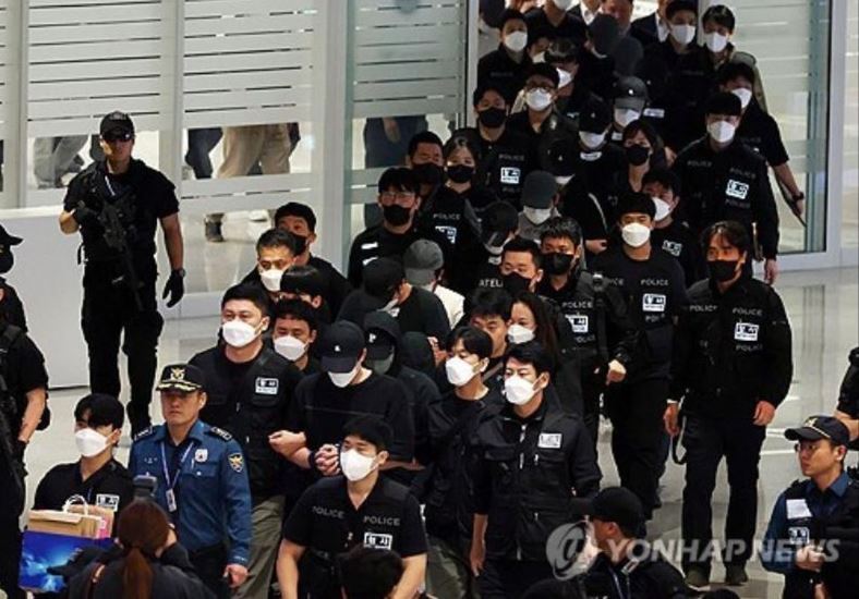 64 người Hàn Quốc bị bắt ngay sau khi lên máy bay rời Campuchia