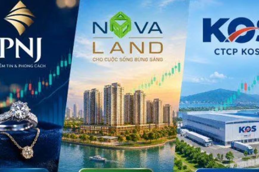 Cổ phiếu PNJ và KOS 'rơi tự do', NVL đã thoát sàn