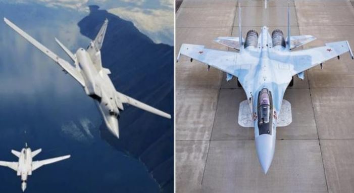 Tiêm kích Su-35 Nga hộ tống máy bay ném bom Tu-22M3 mang tên lửa siêu vượt âm áp sát NATO