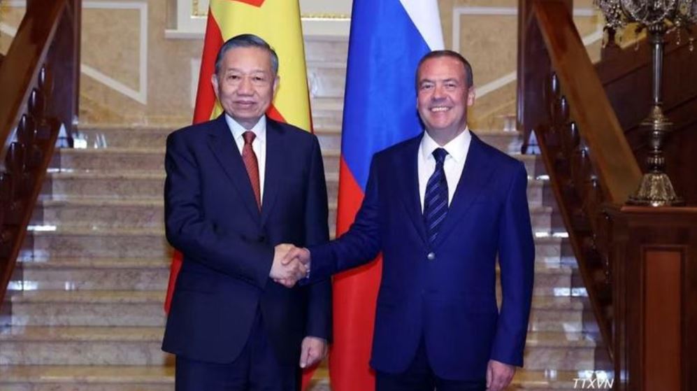 Tổng Bí thư, Chủ tịch nước Tô Lâm hội kiến Chủ tịch Đảng Nước Nga thống nhất, Phó Chủ tịch Hội đồng An ninh Liên bang Nga Dmitry Medvedev