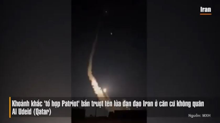 3 tên lửa Patriot không chặn được một tên lửa Iran