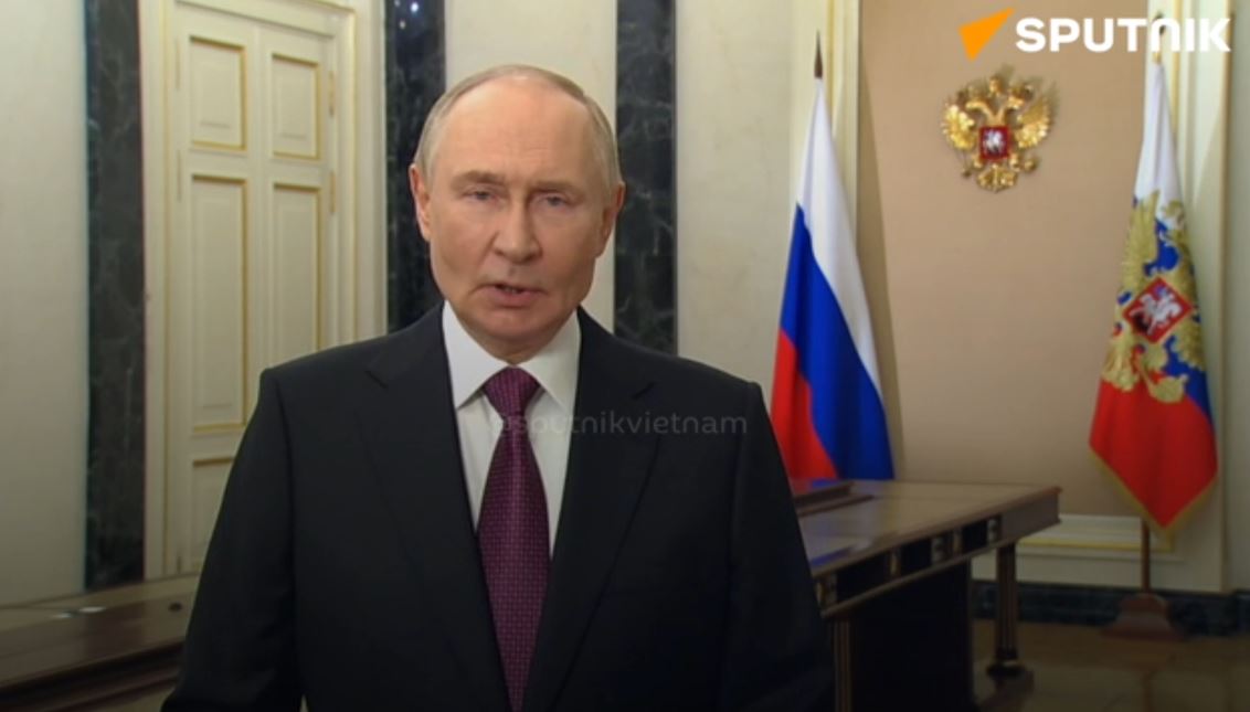 Tổng thống Vladimir Putin chúc mừng nhân dân nhân Ngày Thống nhất các vùng mới với Liên bang Nga