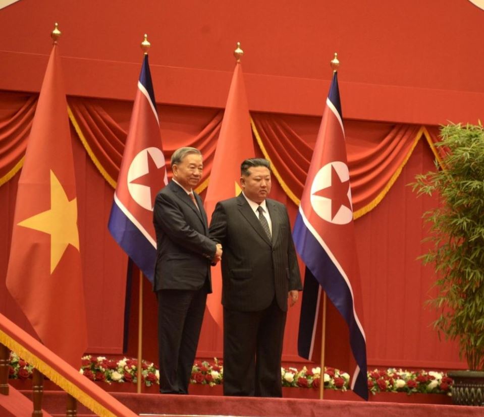 Toàn cảnh lễ đón Tổng Bí thư Tô Lâm thăm cấp Nhà nước CHDCND Triều Tiên