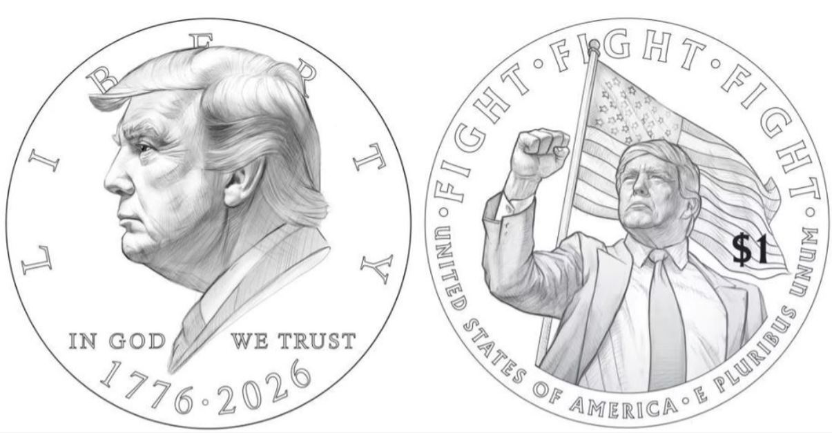 Bản nháp đồng xu 1 USD in hình ông Trump khiến nước Mỹ dậy sóng pháp lý