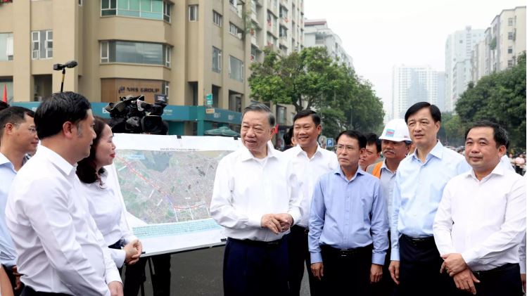 Tổng Bí thư, Chủ tịch nước Tô Lâm kiểm tra các dự án vành đai Hà Nội