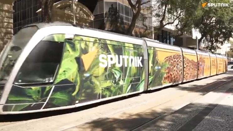 Xe điện mang thương hiệu Sputnik xuất hiện trên các tuyến phố trung tâm Rio de Janeiro