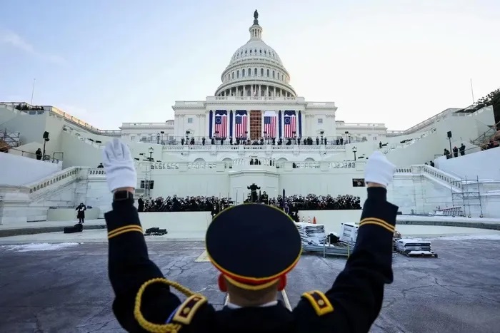 Hình ảnh diễn tập lễ nhậm chức của Tổng thống đắc cử Mỹ Donald Trump