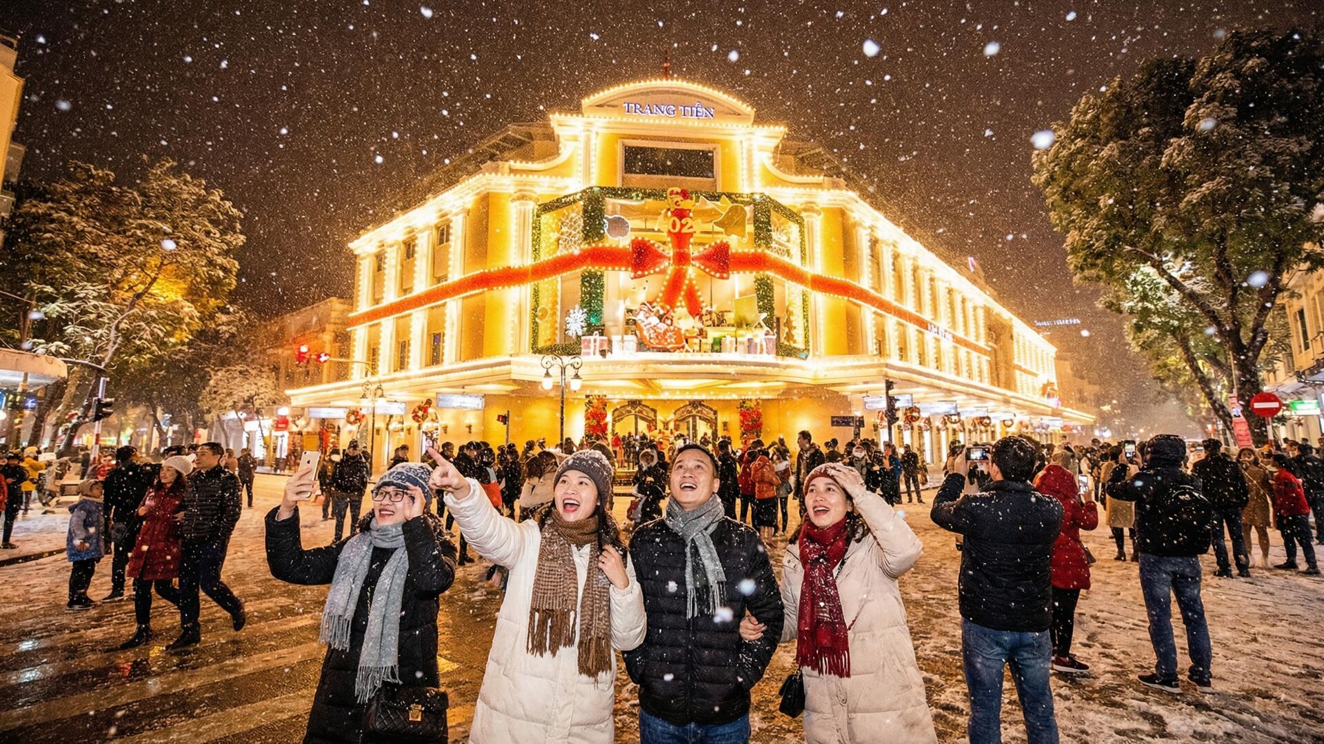 Tuyết rơi ở Hà Nội: trí tuệ nhân tạo mang đến cho thành phố một câu chuyện cổ tích mùa đông