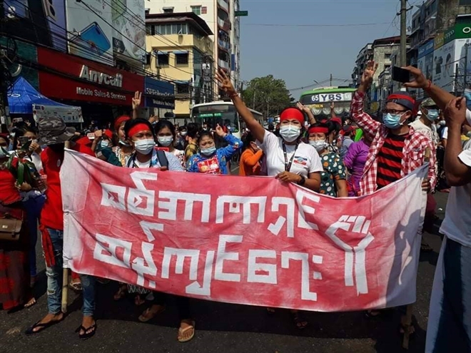 Biểu tình dữ dội phản đối chính quyền ở thành phố lớn nhất Myanmar