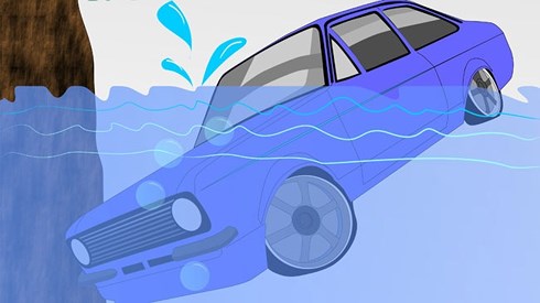 Kỹ năng thoát hiểm khi ô tô bị rơi xuống nước