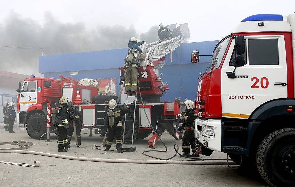 Cháy chợ Kachinsky ở Volgograd khiến 1 người chết, 3 người bị thương