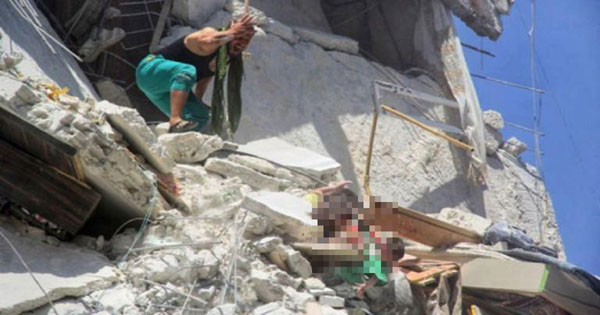 Bé 5 tuổi Syria qua đời khi cố cứu em ở tòa nhà bị tên lửa đánh sập