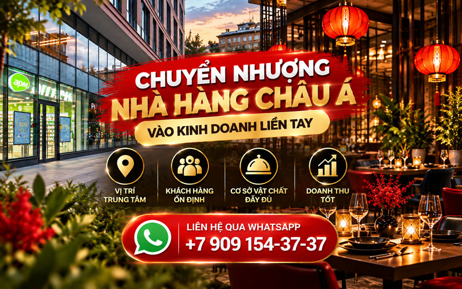 Chuyển nhượng nhà hàng châu Á đang hoạt động - vị trí trung tâm Moscow