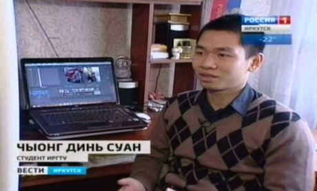 Chàng trai Mường gây chú ý trên truyền hình Nga