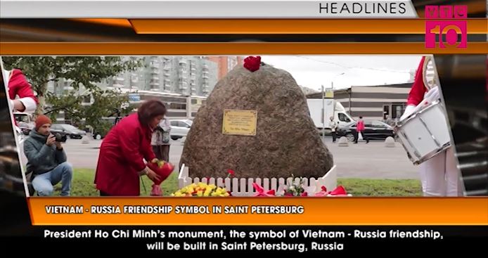 Lễ đặt phiến đá tại vị trí dự kiến xây tượng Bác Hồ ở St. Petersburg