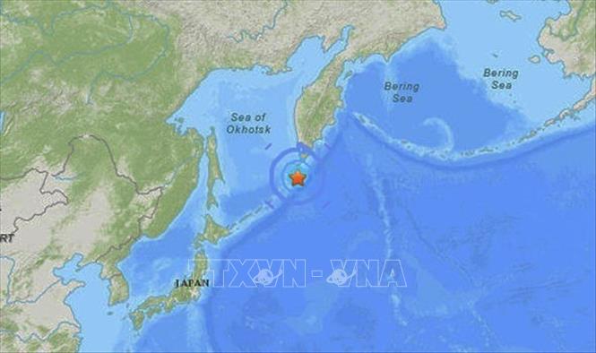 Động đất độ lớn 5,8 gần quần đảo Kuril
