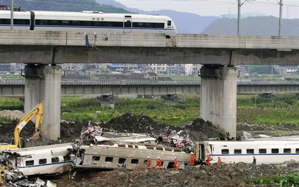 Hậu quả kinh hoàng của tai nạn đường sắt trên cao ở Trung Quốc