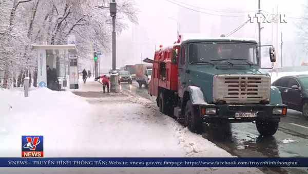 Tuyết rơi kỷ lục tại Moskva, Nga