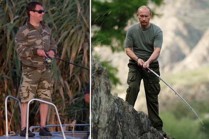 Những bức ảnh cho thấy Putin và Medvedev rất hợp nhau