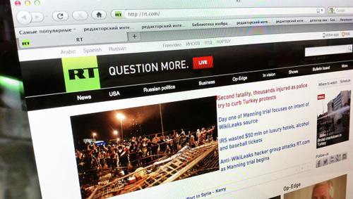 Trang mạng RT của truyền hình Nga bị đánh sập trong 5 giờ