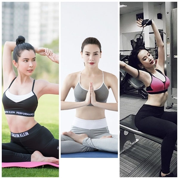 Hà Hồ, Angela Phương Trinh sở hữu vóc dáng nóng bỏng nhờ tập Yoga