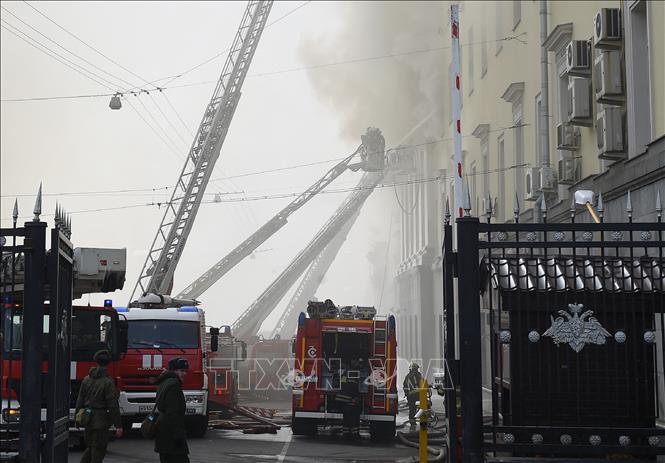 Hỏa hoạn tại Bộ Quốc phòng Nga ở thủ đô Moskva
