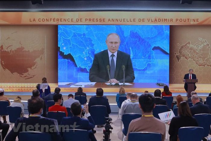 Khoảnh khắc ấn tượng tại họp báo thường niên của Tổng thống Nga