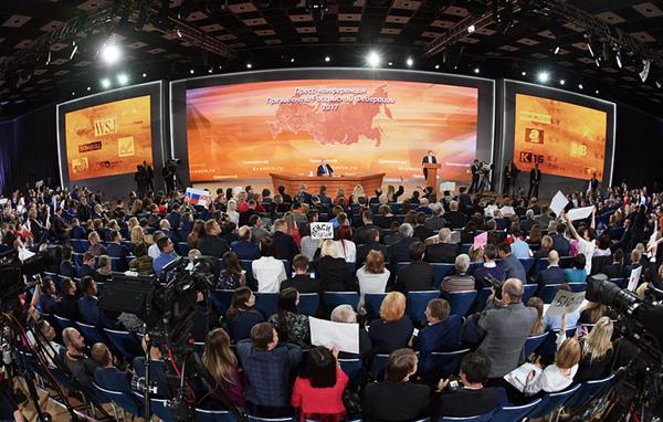 Cuộc họp báo thường niên của Tổng thống Putin đạt sức nóng kỷ lục