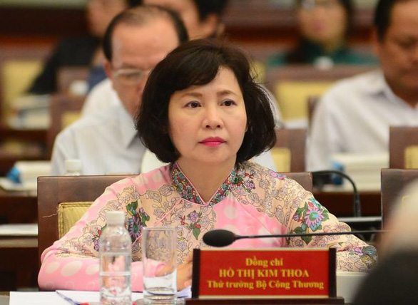 Nguyên thứ trưởng Bộ Công thương Hồ Thị Kim Thoa nhận quyết định khởi tố