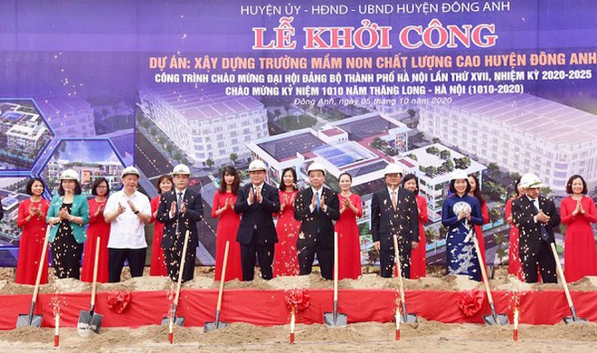 Hà Nội khởi công 3 công trình trọng điểm tổng vốn hơn 1.200 tỷ đồng tại Đông Anh