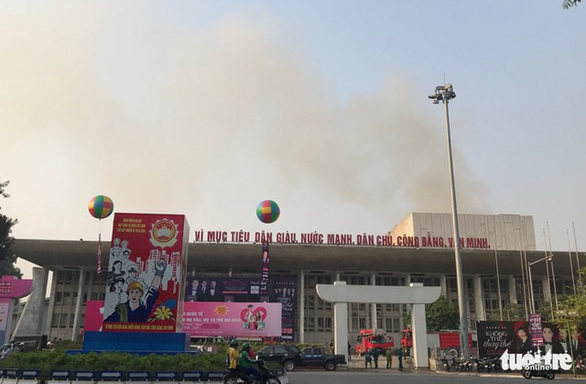 Cháy hội trường Cung văn hóa Việt Xô, sân khấu tan hoang trước show lớn