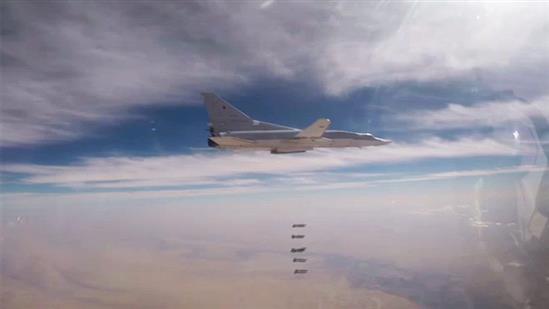 Video: Cận cảnh 6 máy bay ném bom Nga hủy diệt phiến quân Syria