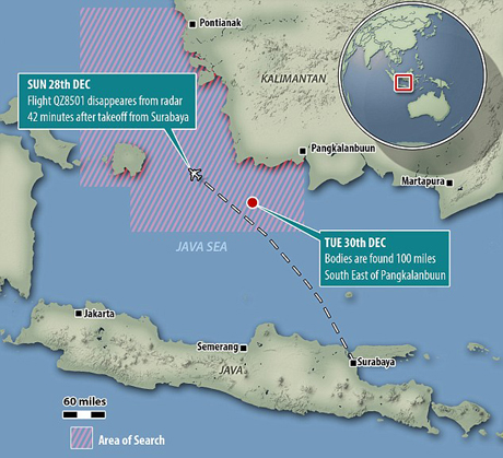 Tiết lộ sốc về vùng biển Java nơi QZ8501 rơi