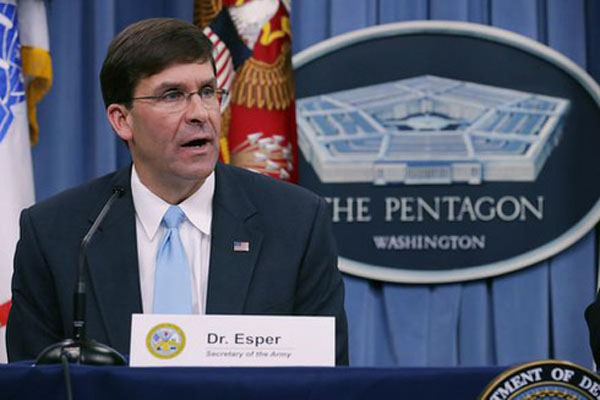 Bộ trưởng Quốc phòng Mỹ Mark Esper sắp thăm chính thức Việt Nam