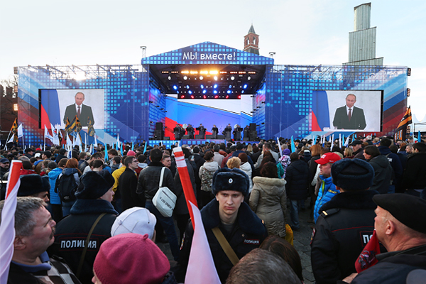 Moskva: TT Putin tham dự buổi mít tinh kỷ niệm tròn 1 năm Crưm sáp nhập vào Nga
