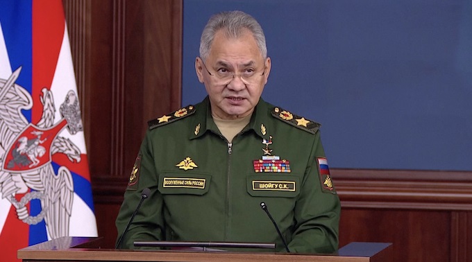 Bộ trưởng Quốc phòng Nga Shoigu: Khoảng 7.000 km2 mìn đã được rải ở Ukraine