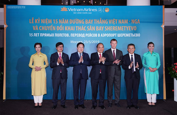 Thủ tướng dự lễ kỷ niệm 15 năm đường bay thẳng Việt-Nga