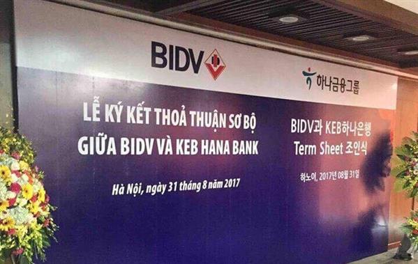 BIDV bán 15% cổ phần cho ngân hàng Hàn Quốc