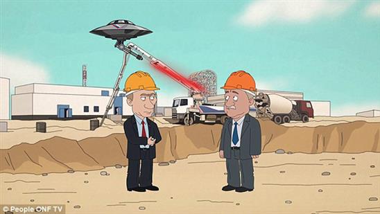 Phim hoạt hình Tổng thống Putin tiễn quan tham về trời