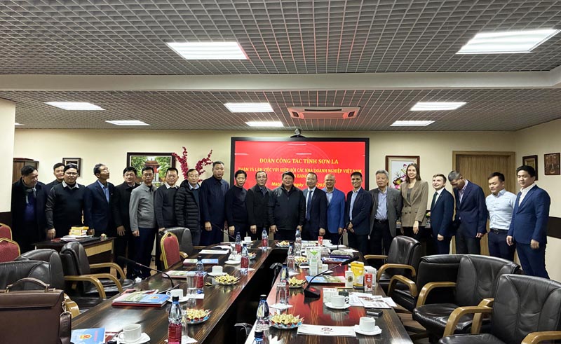 Đoàn công tác tỉnh Sơn La làm việc với Hiệp hội Doanh nghiệp Việt Nam tại Nga: Mở rộng cơ hội kết nối - xuất khẩu