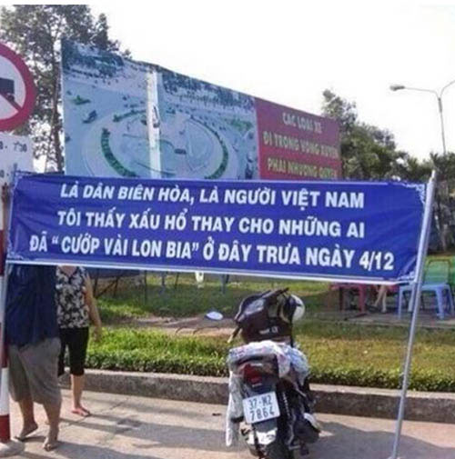 Tác giả tấm băng rôn 'xấu hổ' về hành động 'hôi bia' ở Đồng Nai là ai?