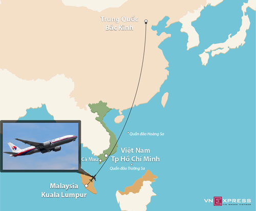 Thông tin thêm về máy bay Malaysia Airlines mất tích
