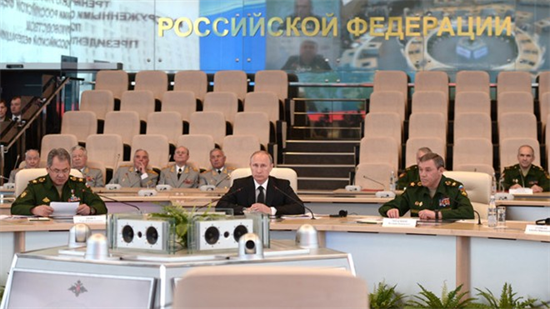 5 tổng thống theo dõi quân đội Nga tập trận tên lửa