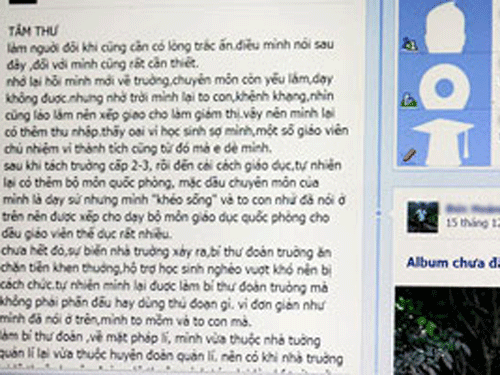 Lập facebook bêu xấu thầy vào nhà nghỉ với trò