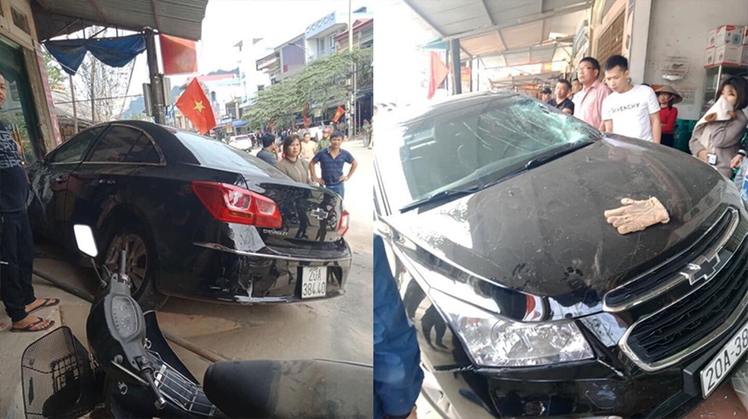 Vụ ô tô tông 2 bố con bay lên nóc nhà ở Thái Nguyên: Tài xế đã ra trình diện